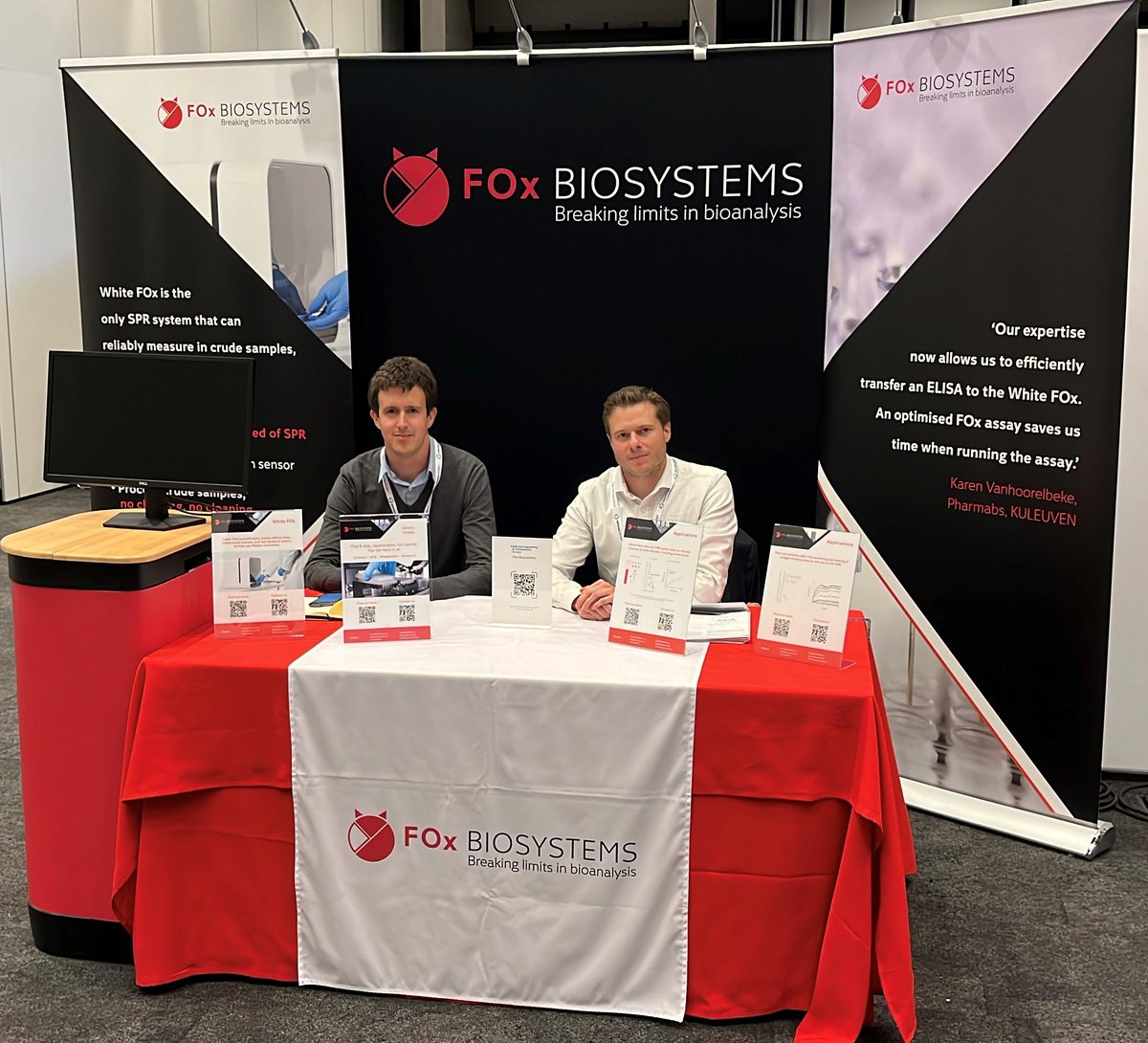 FOxBIOSYSTEMS's tweet photo. Would you like to meet some of the FOx BIOSYSTEMS team members? We’re at the Antibody Engineering &amp; Therapeutics Europe conference.
Stop by booth 18 to learn how #FOSPR can detect &amp; quantify antibodies. 
#FOxBIOSYSTEMS #AntibodyEng #antibodies #bispecifics #biomedical https://t.co/cVcViVXR0g