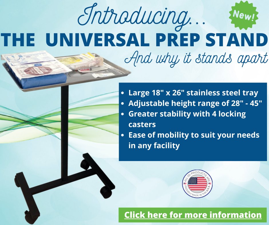 ISIsurgery's tweet photo. The Universal Prep Stand is our newest addition that performs above and beyond your standard Mayo stands

https://t.co/t4xYt40Sct

#universalprepstand #medicalequipment #surgery https://t.co/kMuaS8QVqV
