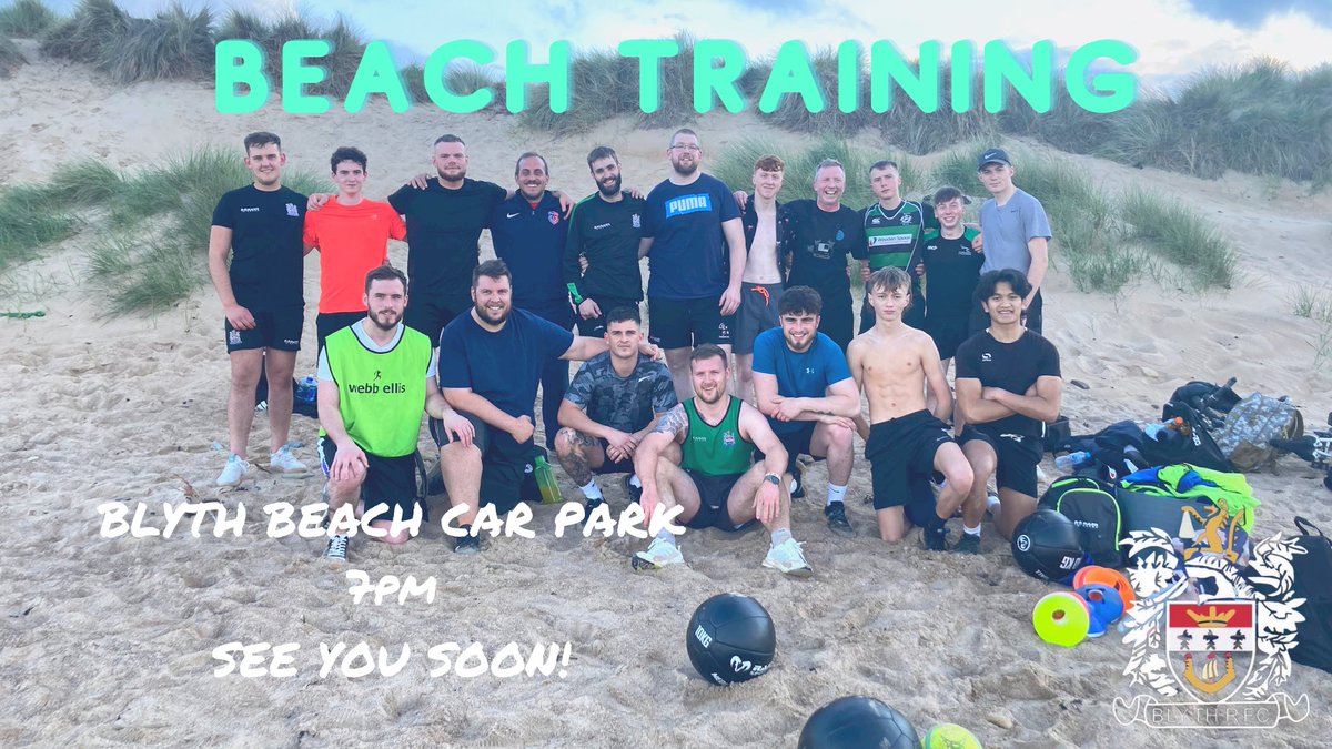 Blyth_RFC's tweet photo. Pre pre season continues tonight
7pm at the beach again.
See you there!
#BRFC #BLYTHRFC #BEACHBOD https://t.co/Q6YD4ixUyZ