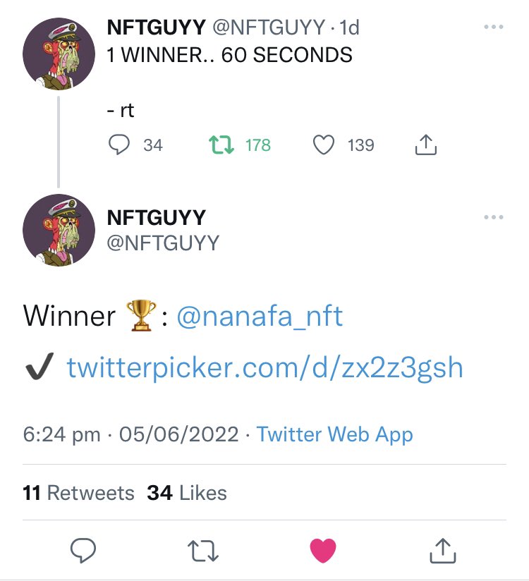 nanafa_nft's tweet photo. @NFTGUYY how do I collect my prize? https://t.co/U9oDvE3JEv