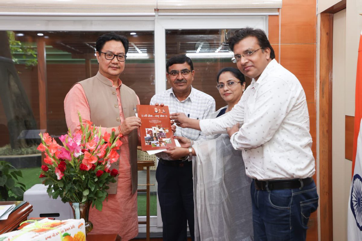 DrKathiria's tweet photo. Had a meeting with Union Min of Law & Justice Shri @KirenRijiju Ji, discussed abt @OfficialGCCI and implementation of Cow Entrepreneurship and Cow tourism activities in North Eastern part of India.
#SaveCow2SaveSoil https://t.co/wZlIHLi3as