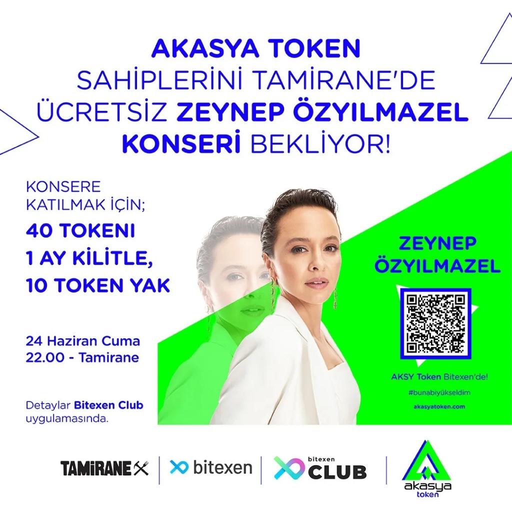 AkasyaToken's tweet photo. Akasya Token sahiplerini, Tamirane’de ücretsiz konserler bekliyor!
Konserlere katılmak için ise yapman gerekenler çok basit;
Bitexen’i indir,
Akasya Token sahibi ol,
40 Token’ı 1 ay kilitle,
10 Token yak
Detaylar Bitexen Club uygulamasında.
#AkasyaToken #Bitexen #Token #AkasyaAvm https://t.co/qHQ440uzLj