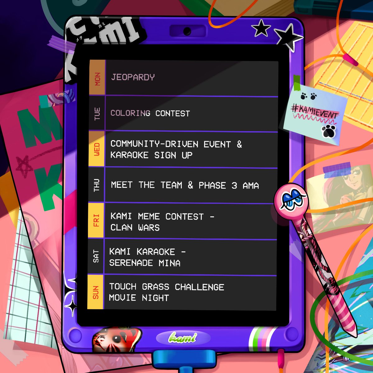 Hey Scavengers! Congrats on surviving another week of the Kami Storm. We’ve got more fun planned for this week. 

Where my Noti Gang Gang at?🔔 I've been informed that <a href="/MetakamiNFT/">METAKAMI™</a> will be dropping something big later on today... 👀