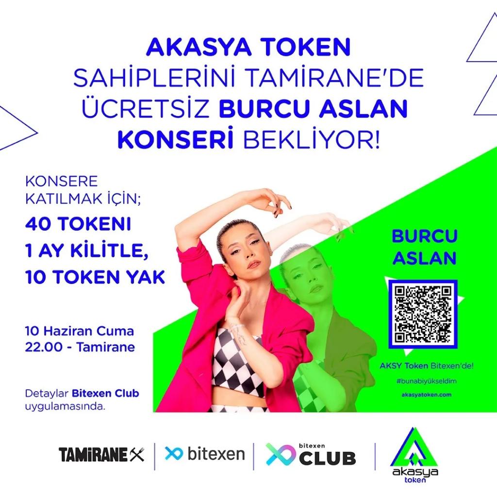 AkasyaToken's tweet photo. Akasya Token sahiplerini, Tamirane’de ücretsiz konserler bekliyor!
Konserlere katılmak için ise yapman gerekenler çok basit;
Bitexen’i indir,
Akasya Token sahibi ol,
40 Token’ı 1 ay kilitle,
10 Token yak
Detaylar Bitexen Club uygulamasında.
#AkasyaToken #Bitexen #Token #AkasyaAvm https://t.co/qHQ440uzLj