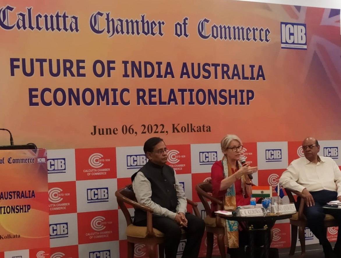 AusCGKolkata's tweet photo. Always happy to speak about opportunities arising from the India Economic Strategy Update & the ๐ฆ๐บ๐ฎ๐ณ Economic Co-operation & Trade Agreement. We look forward to plans by the Calcutta Chamber of Commerce to facilitate trade and investment between ๐ฆ๐บ & ๐ฎ๐ณ #IndAusECTA #IESUpdate https://t.co/0Wk5CDrqpx