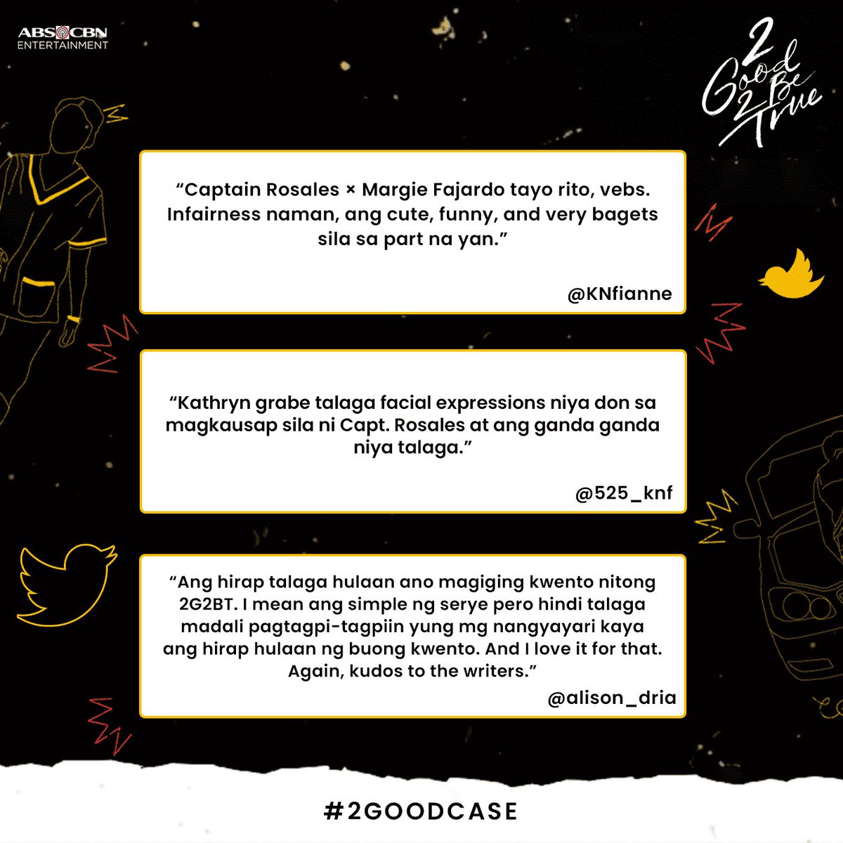 2G2BTabscbn's tweet photo. 22o ang intense feeling today! π± Maraming salamat sa panonood ng #2GoodCase, bukas ulit!
2 Good 2 Be True, 8:40pm pagkatapos ng FPJβs Ang Probinsyano sa Kapamilya Channel, Kapamilya Online Live, Jeepney TV, TFC, A2Z Channel 11, at TV5.
NOW streaming on Netflix and iWantTFC. https://t.co/6PFTDiSG6W