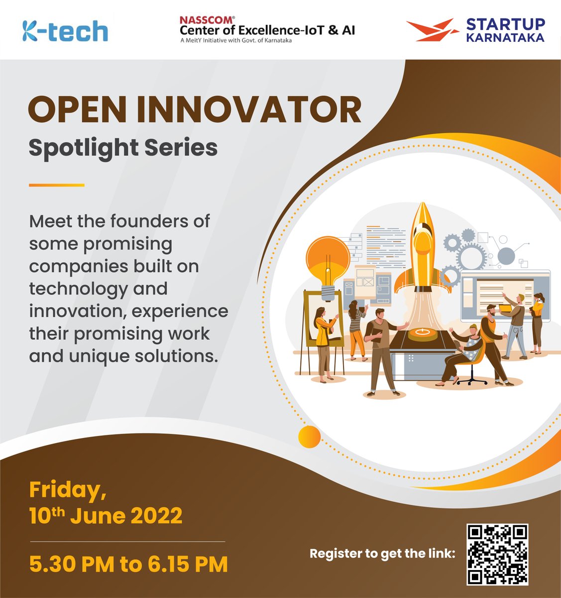 nasscomCoEIoT's tweet photo. #Frinnovation
We bring you three promising #innovators- Srikanth Sola, Pratik Lodha, and Radhika Bawa to showcase their unique technology solutions this Friday, at the #SpotlightSeries !!!!
Join via: https://t.co/BbufmNiHwr
10th June 2022 | 5.30 onwards https://t.co/oH5g2ViUNl