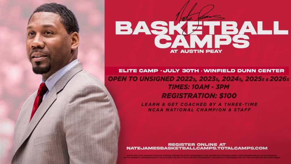 Jason Harris (@ecucoachjh3) on Twitter photo Any recruit interested in <a href="/GovsMBB/">Austin Peay Men's Basketball</a> โฆโฆ.Shoot your shot. We donโt turn down anything but our collar!!! Your messages will be answered!!!!
Words are greatโฆ. But we will make real observations at our Elite Camp!! Sign up fast to get your chance to showcase your game!! Any recruit interested in <a href="/GovsMBB/">Austin Peay Men's Basketball</a> โฆโฆ.Shoot your shot. We donโt turn down anything but our collar!!! Your messages will be answered!!!!
Words are greatโฆ. But we will make real observations at our Elite Camp!! Sign up fast to get your chance to showcase your game!!