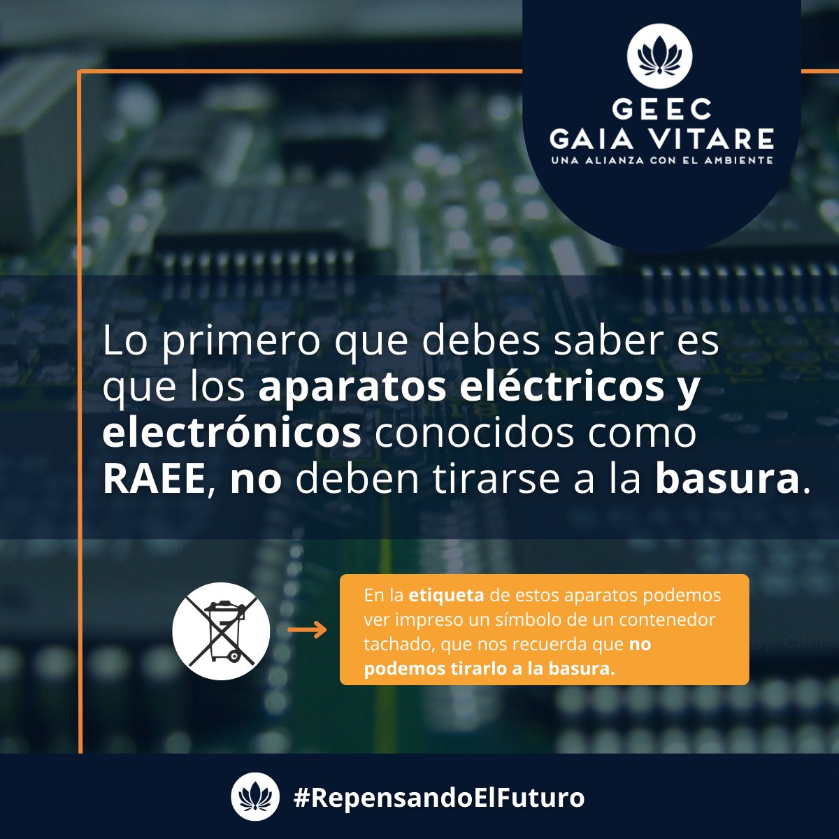 vitare_a's tweet photo. En #repensandoelfuturo te enseñaremos a deshacerte de tus residuos tecnológicos sin afectar al #MedioAmbiente 🌿
#residuos #economiacircular #sostenibilidad https://t.co/wF6rr18vA9
