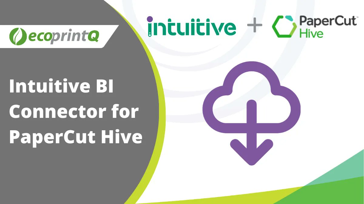ecoprintQ's tweet photo. Introducing our NEW Intuitive BI Connector for PaperCut Hive. Watch our short video to find out more detail about what Intuitive's Hive Connector can provide for you. https://t.co/PyBbdC7ycu
@IntuitiveBI
#weareintuitive #printanalytics #businessintelligence https://t.co/FjAvl1Df7Y