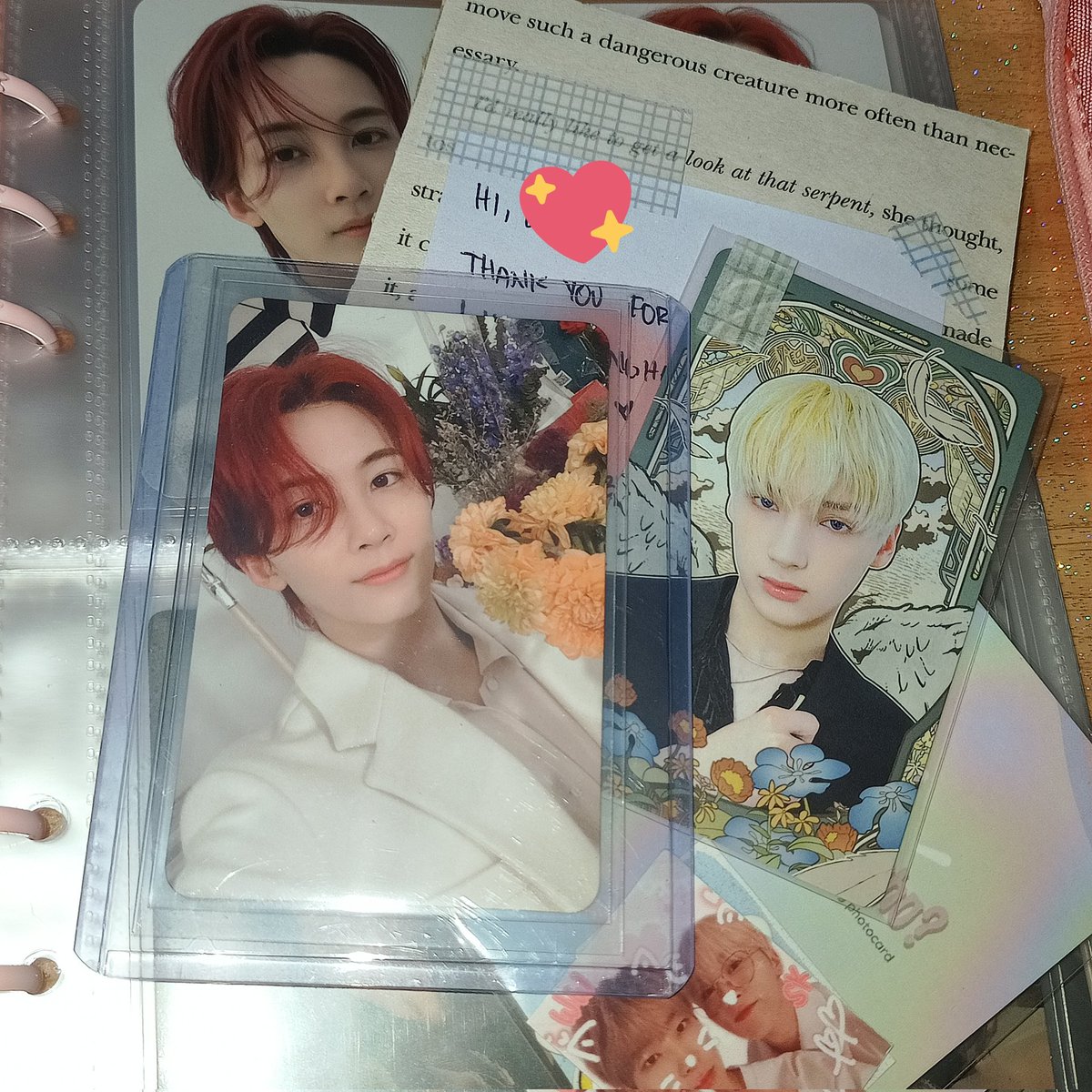 wonhanniehart's tweet photo. finally, jeonghan dangwa haver! 💐🥳 ahhhckk, kinikilig pa rin akooo. thank you so much po @cheolsimp17 <333 cutie po ng freebies ✨ #CheolieProofs https://t.co/F2NA9l9Cqh