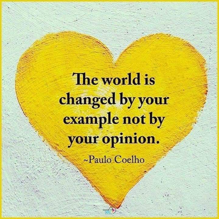 The Importance of Leading by Example!
"If you're going to talk the talk, you have to walk the walk," or, "You talk the talk, but can you walk your walk?