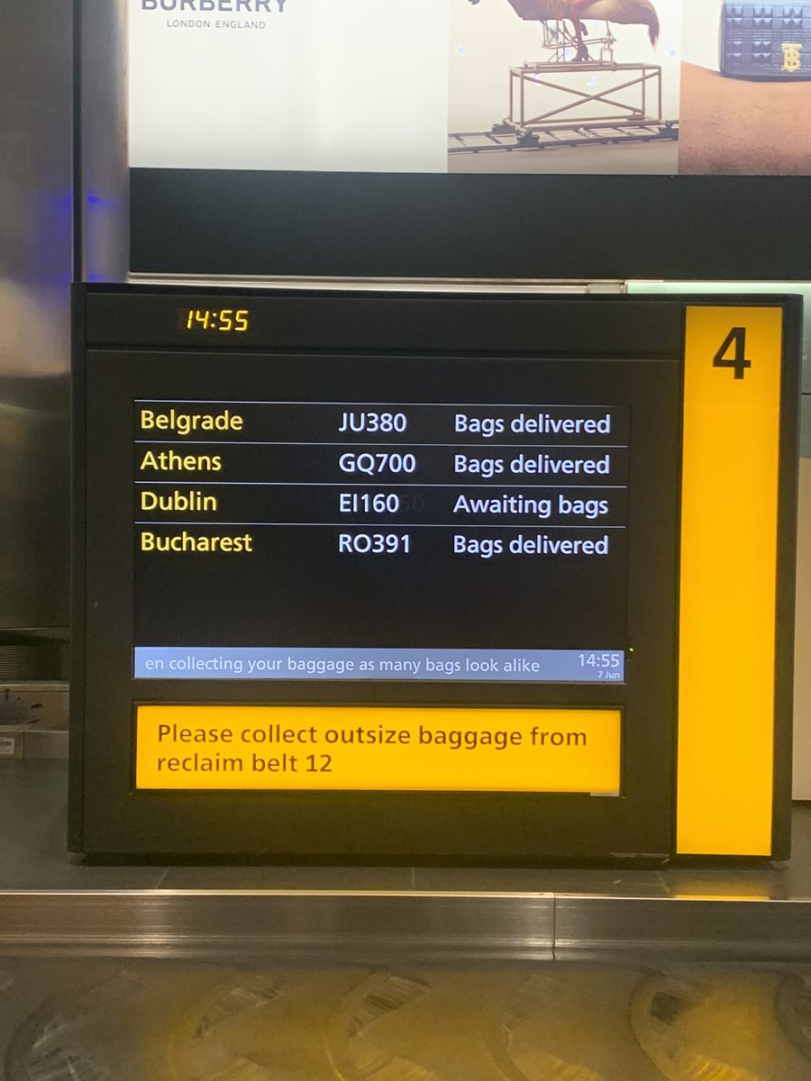 annabratton's tweet photo. @HeathrowAirport an hour waiting for luggage 🥵🥵 what is going on?! @AerLingus https://t.co/lEALKctctv