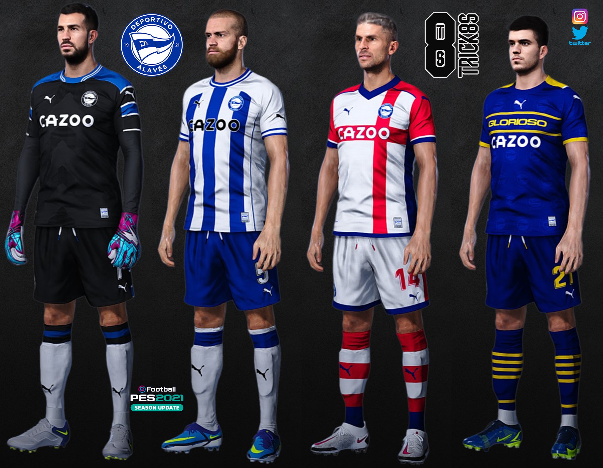 Trick8s on X DEPORTIVO ALAVES Alaves Concept Kits PES 2021 Kitserver disponible DOWNLOAD https t LGzq2cGzNi eFootballPES2021 kitmaker conceptKit kit Puma design football Alaves LaLiga babazorros Gl...