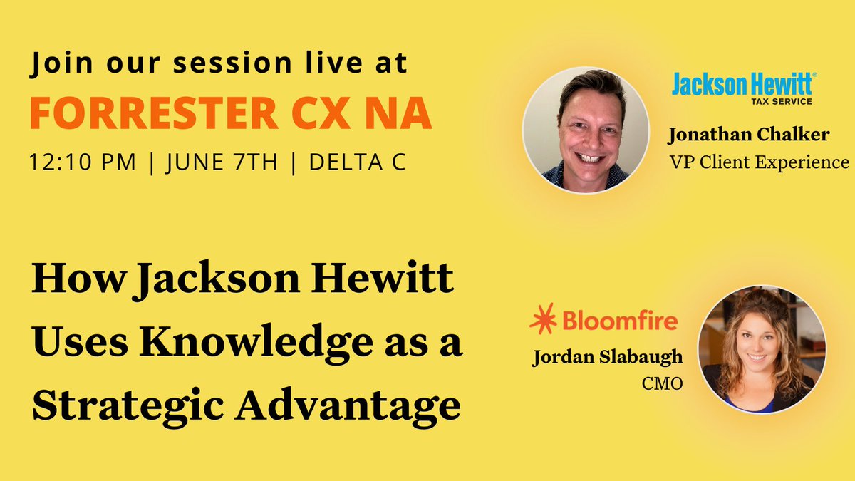 bloomfire's tweet photo. #FORRCX is about to start, and we're looking forward to some great sessions! Our own  Jordan Slabaugh will be talking to Jackson Hewitt's Jonathan Chalker about making knowledge a strategic advantage: https://t.co/SwoIkKn7rG https://t.co/nyQ0jGhDmy