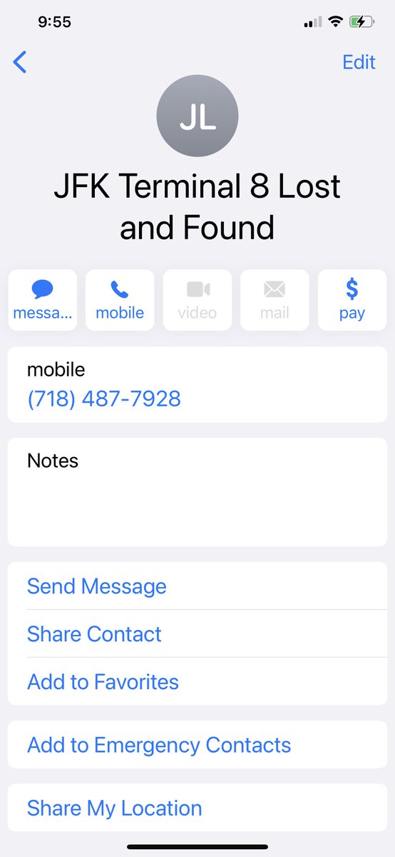 DrJohnsonNYC's tweet photo. @AmericanAir cust serv told me that there is no lost and found phone number at JFK. Untrue. Great guys found my phone and shipped it 718 487-7928.  AA get your facts right! https://t.co/zCVpgq0X1T