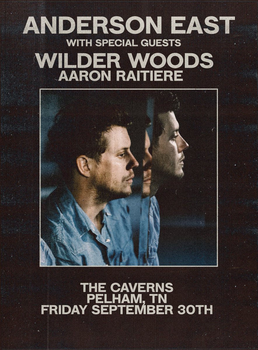 Alabama born, Nashville-based singer-songwriter @AndersonEast is headed underground 9/30! Joined by @iamwilderwoods as well as razor sharp witted country singer @aaronraitiere. Our on-site campground will be open tix are on sale Friday, 6/10 at 10a CT: eventbrite.com/e/347208900167