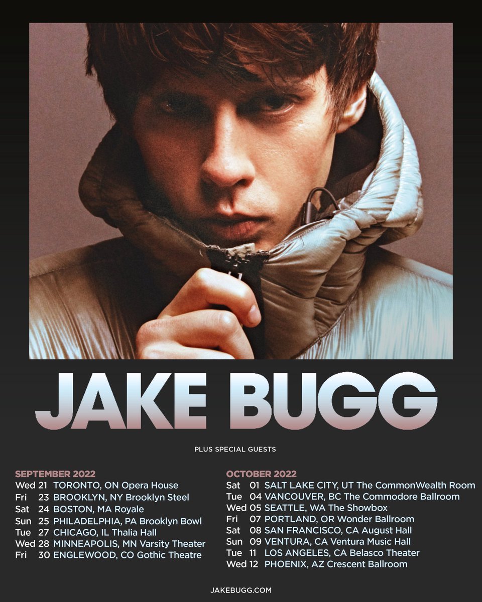 Jakebugg's tweet photo. North America. Can’t wait to see you later this year. Jake. https://t.co/8LT8fJ3YbQ