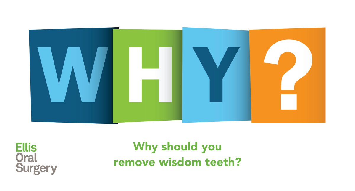 EllisSurgery's tweet photo. WHY? Why do we recommend removing your wisdom teeth (third molars)? 
There are 2 major reasons: 
1. Dental crowding can develop due to the third molars developing so late in the mouth. 
2. The risk of infection, gum disease and tooth decay is high.  #ellisoralsurgery #wisdomteeth https://t.co/hQlKKwS35n