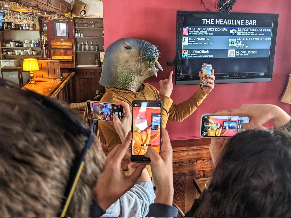 Feeling like a proper celebrity at @57theheadline .
PEACHfork is on tap and according to my estimates 1/3 of the keg is gone already. Go on, have a pint, enjoy some walrus!

#drinklocal #CraftBeer #irishcraftbeer
