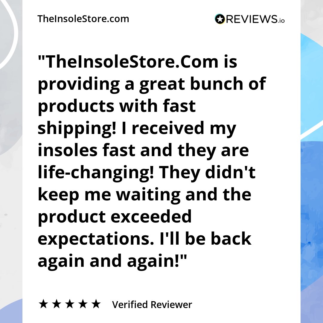 TheInsoleStore's tweet photo. We love our customers! #TestimonialTuesday #TheInsoleStore https://t.co/Nmobxx96bI