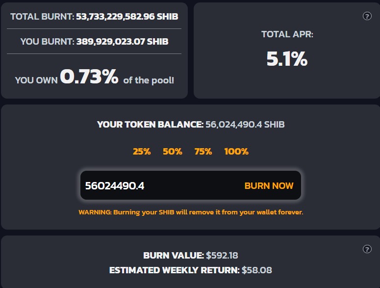 shib_superstore's tweet photo. Finally was able to burn!

Was having trouble with Robinhood, then Coinbase, then Metamask was acting weird

56M Tokens burned!
($592) Burn was supposed to be $647, but had to leave $68 behind to make it work, I'll add that $68 to this coming weeks burn

https://t.co/TCiryxHzRV https://t.co/eSedegyAtB