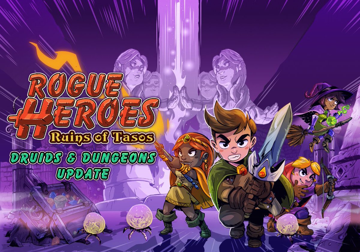 Hey Heroes! ⚔️ 

We're releasing a patch for Steam and Nintendo Switch!✨ 

This will address some pesky bugs, and requested gameplay changes too (the game will now no longer pause for other players when another goes into the inventory 👀) 

🐿️ Learn more: bit.ly/RogueHeroes-Pa…