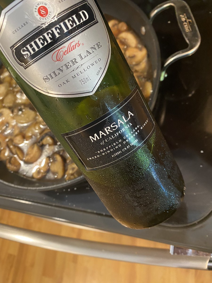 PeterHokie's tweet photo. Is it possible to cook with Marsala and not take a swig? #AskingForAFriend #CookingwithPete https://t.co/vkWS9uZ8US