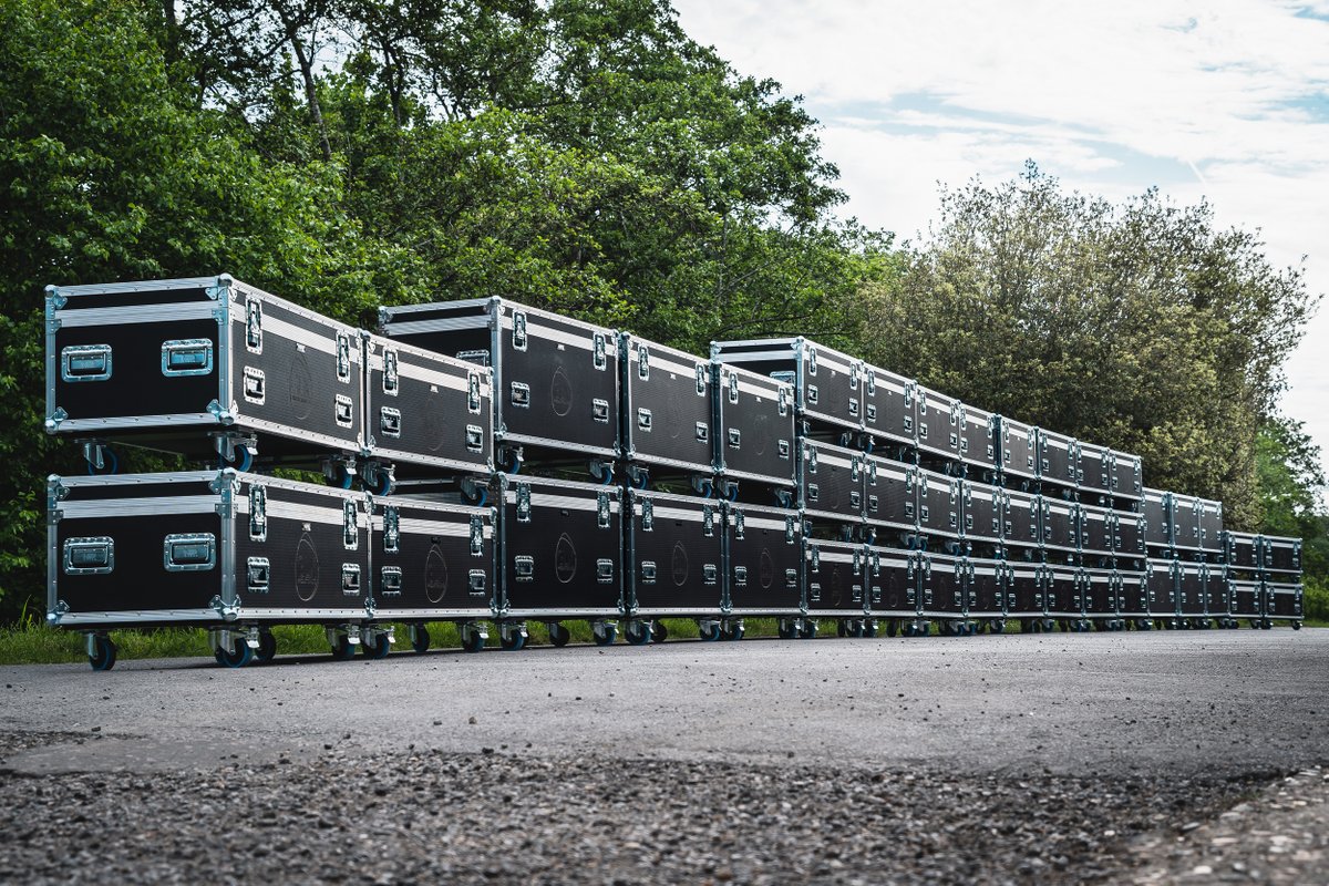 We do love a Flight Case Wall! 🧱  

You may have seen our "Lorry Loading Video" of these cases recently dispatched for <a href="/GlxProductions/">GLXProductions</a>   

With 60 cases completed (we got what we could in this photo) for various lights, these custom cases featured: