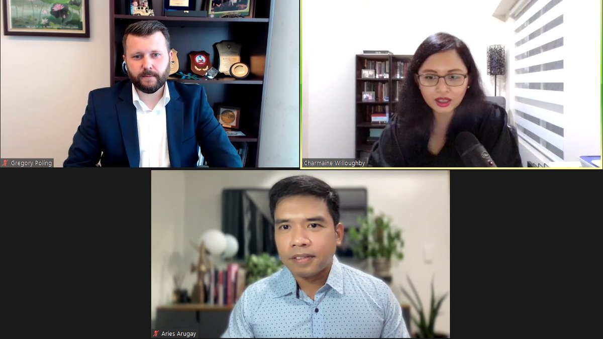 SoutheastAsiaDC's tweet photo. Q from @GregPoling: Is the Philippines going to ratify #RCEP?
Dr. @charmwilloughby (@DLSUManila): Depends on the economic team.
Dr. @ariesarugay (@upd_polsci/@ISEAS): There might be an effort, but in the end I’m not seeing it.
#PHelection https://t.co/VD2SbZsjRr