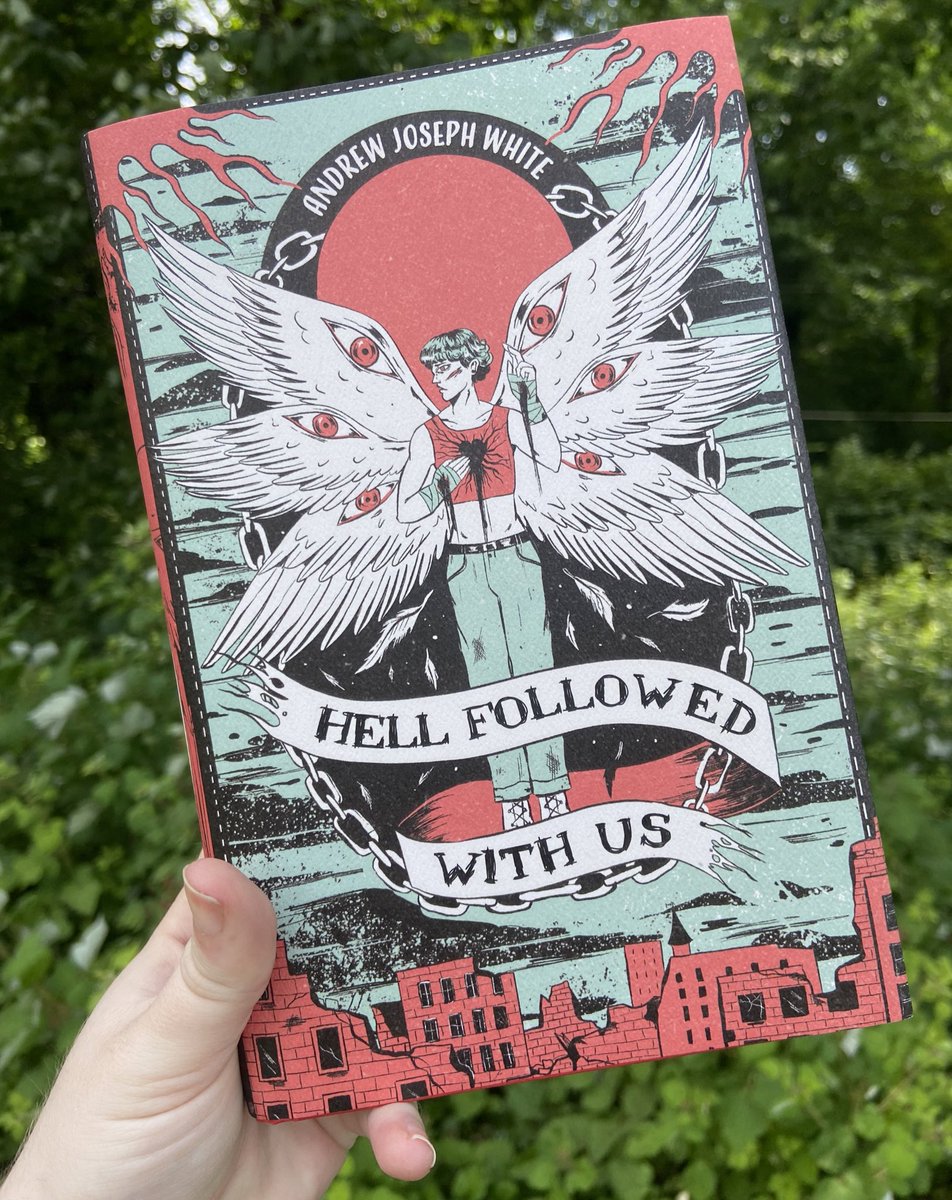 This angry, nasty, blood-splattered story about a gay trans boy fighting American fascists and fundamentalists is out in the world today.

HELL FOLLOWED WITH US means so much to me—and I hope it means everything to the queer kids who read it. 

Everyone, thank you 💕