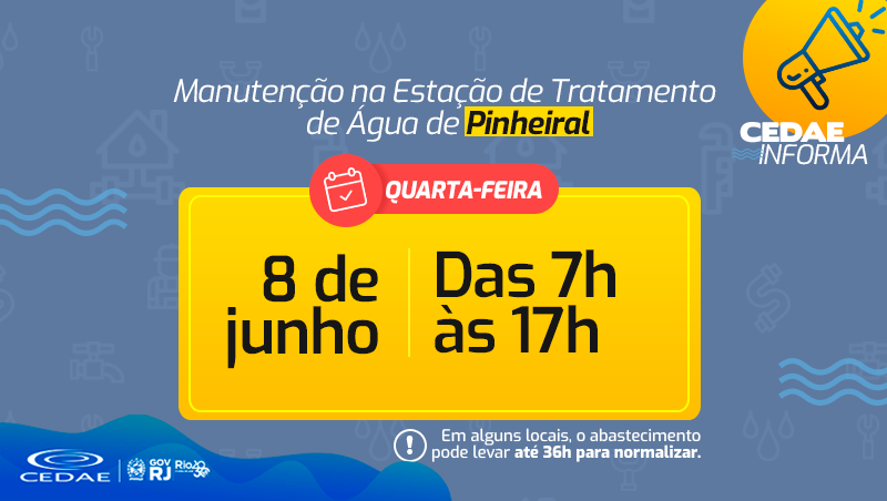 CedaeRJ's tweet photo. 🚧 Nesta quarta (8), das 7h às 17h, faremos manutenção na Estação de Tratamento de Água (ETA) de #Pinheiral, no Sul Fluminense. Nossos técnicos vão reparar uma das válvulas do decantador da unidade, estrutura que separa a água das partículas sólidas flutuantes. https://t.co/Copy4JCxNp