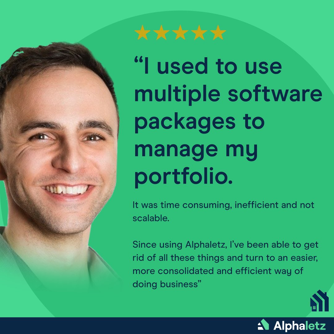 AlphaLetz's tweet photo. A fantastic testimonial from Tom Holliday at TWH HOMES LTD!

Thanks Tom, we love having you as a valued customer!⭐

#realestate #property #propertymanagement #propertysoftware #portfolio #landlord #landlordproblems https://t.co/wPzYRWJkEL
