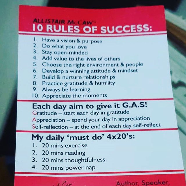 10 Rules of Success: