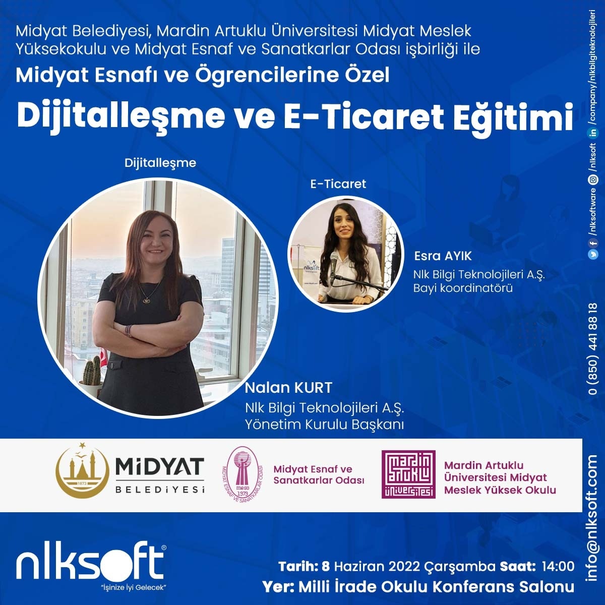 nlksoftware's tweet photo. 💙 Mardin-Midyat#
Midyat Belediyesi, Mardin Artuklu Üniversitesi Meslak Yüksek Okulu ve Midyat Esnaf ve Sanatkârlar Odası işbirliği ile Midyat Esnafı ve öğrencilerine özel Dijitalleşme ve E-Ticaret Eğitimi düzenliyoruz

#esnaflardijitallesiyor #mardin #midyat #nlksoft #nalankurt https://t.co/b0EWpCh9bX