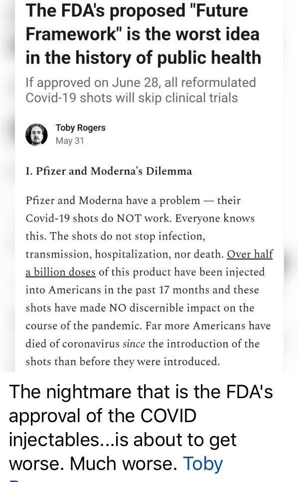 soon2boom's tweet photo. More #death & #destruction of #human #population #FDA no #clinicaltrials for #reformulated #covid19 #shots #vaccine #VaccineDeaths #VaccineSideEffects #vaccineinjuries #Pfizer #Moderna https://t.co/NY7RZirnoA