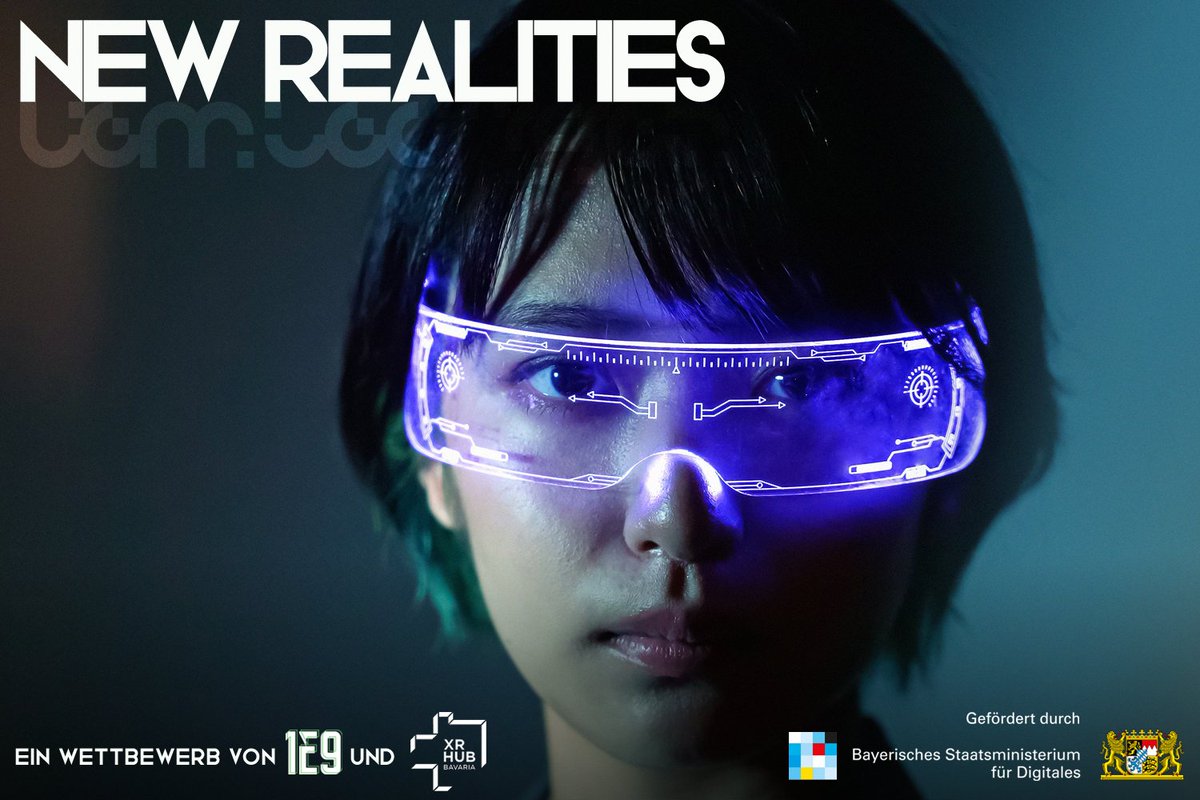 📢New Realities Wettbewerb 2022 - Noch 10 Tage!! Wir suchen XR-Ideen für eine bessere Welt. Arbeiten im #Metaverse? Bildung mit #AR? Kunst in #VR? Bewirb dich mit Deinem Projekt. 👉 bit.ly/3PqCPNf 📅Einreichfrist ist am 17. Juni. #xrhub #xrhubbavaria #1e9 #newrealities