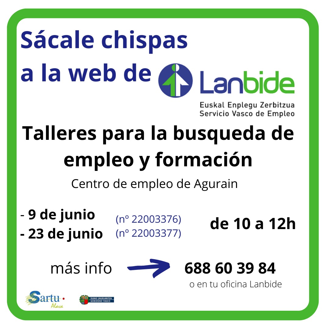 Próximos talleres en Agurain!