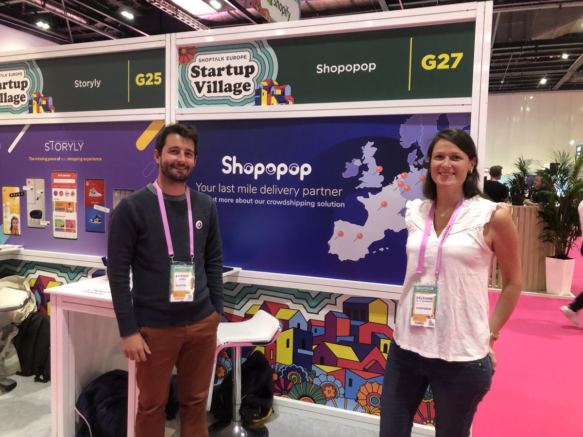 ShopopopFR's tweet photo. Here we go @Shoptalk! 🚀
On June 6-8, come and meet @AntoineCheul and Delphine from #Shopopop, to discover our crowd shipping solution!
💬 Antoine will have a roundtable about "fulfillment and delivery technologies" on Tuesday, 7th of June at 4PM.
📍Stand G27
#Shoptalk https://t.co/z1Xri5T4Ov