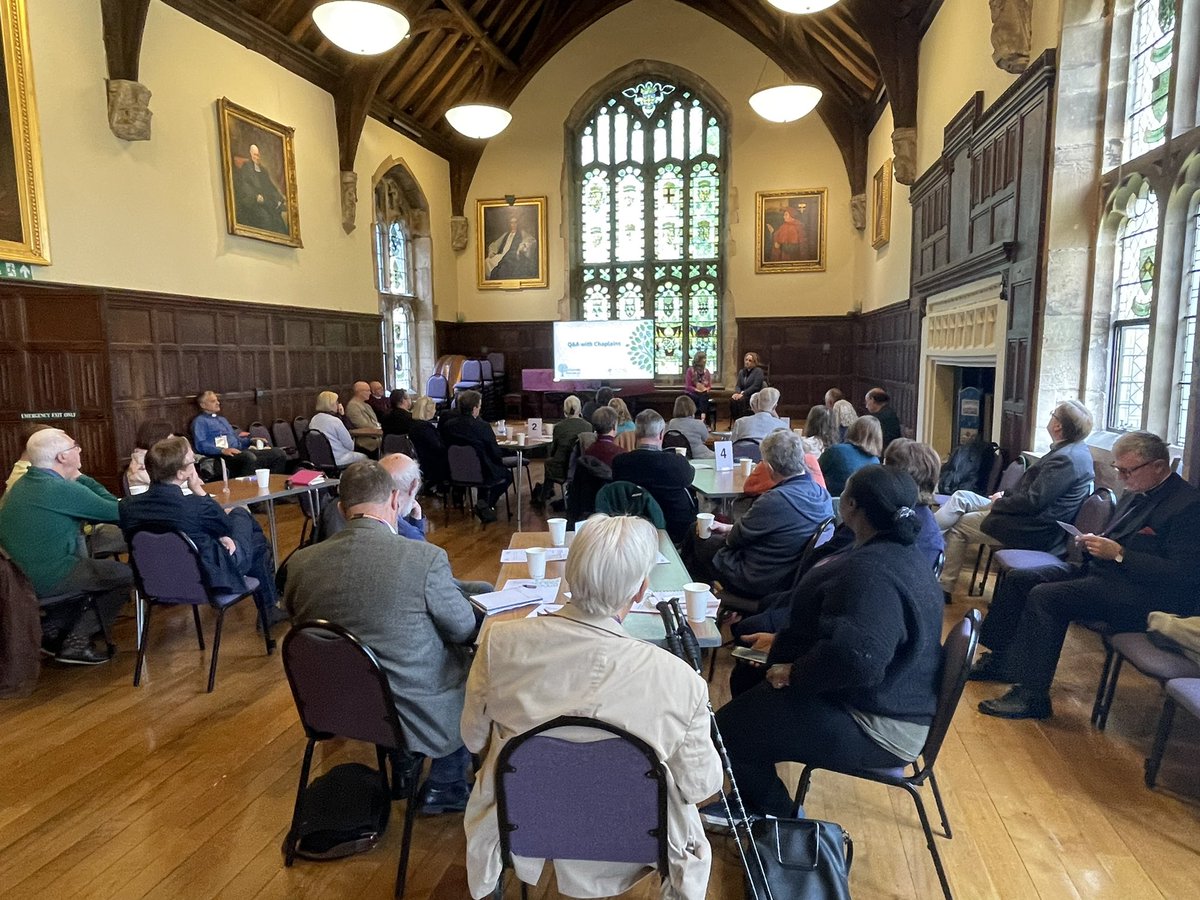 andyemerton's tweet photo. Enjoying listening to @RevJHalstead teach, challenge &amp; encourage our chaplains (lay &amp; ordained) from across @diocswellnott 
We have representatives from hospital, prison, fire, police, school, workplace, town centre, community, deaf &amp; GP chaplaincy - so grateful for all they do! https://t.co/zCz5E4ZAFv