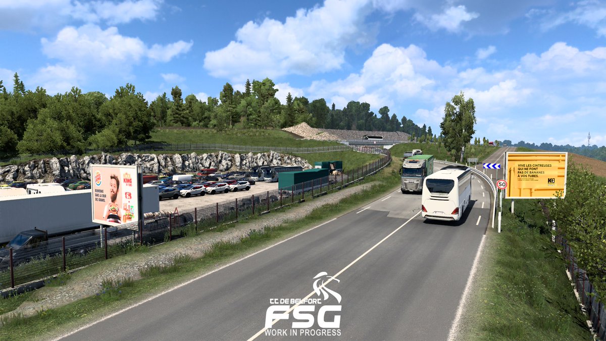 FSG_Map's tweet photo. Today we are happy to share with you some work on the Territory of Belfort. With the release of the 1.4, we expanded the N19 until Argiésans. 
With that, we can continue along the N19, by adding new cities coming for the next update. https://t.co/Z63nFdGZU5