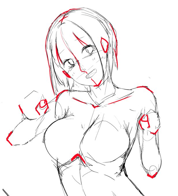 引き続き習作期間…
下描き時に結局ここが決まってないとバシっといかないみたいなラインは見えてきたような 