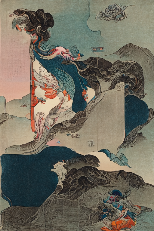 GM! 🌸🎴
WIP 'Kintsugi'
will be released on <a href="/fx_hash_/">fxhash</a> this week #fxhash  #NFT #NFTCommunity #tezos #AIart #latentdiffusion #jaxdiffusion