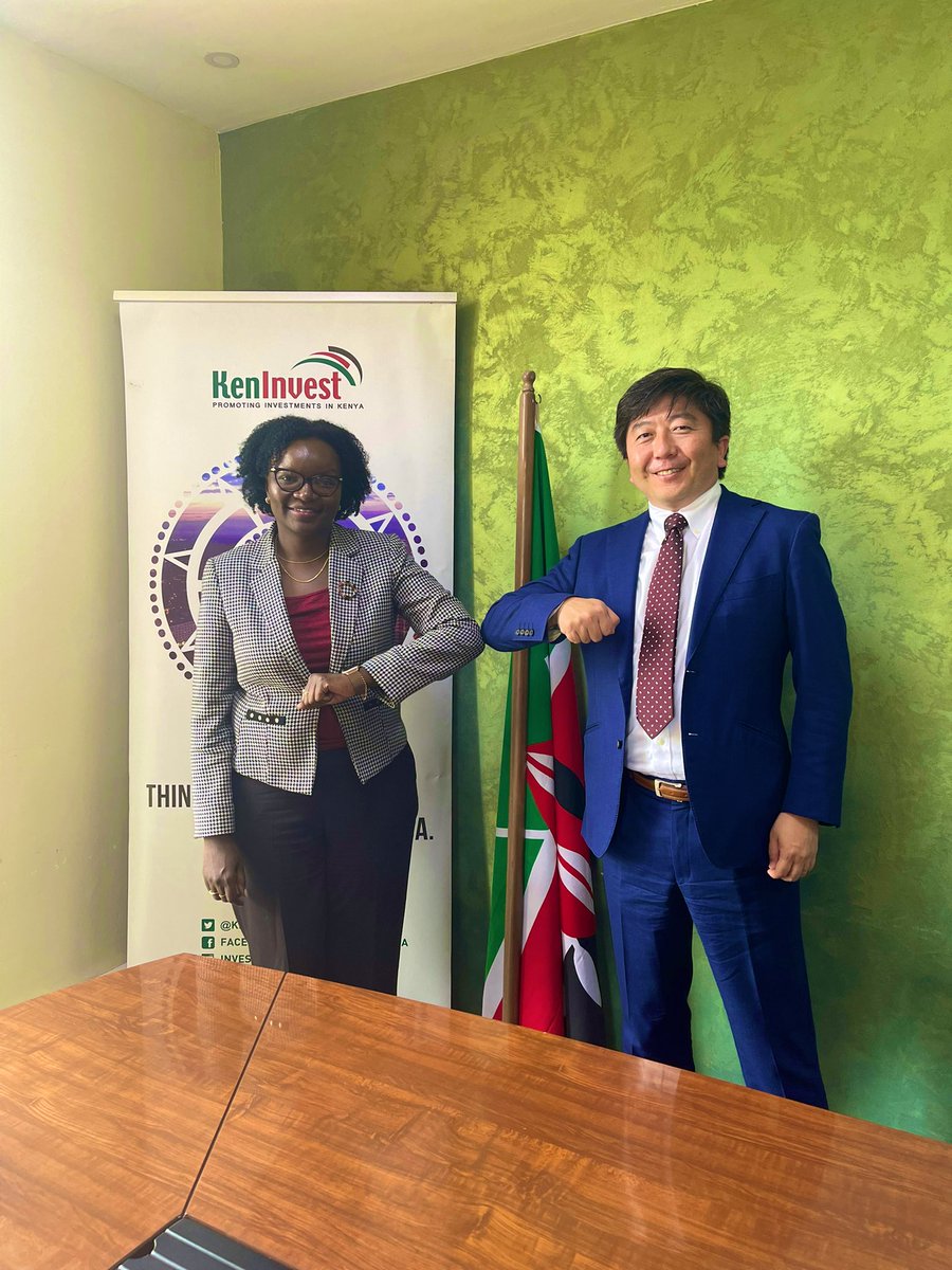 This morning Mr. Naoaki Saida, Deputy Chief Representative Officer of MUFG Bank, Ltd South Africa, paid a courtesy call on @KenInvestMD. They engaged on areas of deepening collaboration btwn the 2 institutions to accelerate the growth of Japanese investment in Kenya.