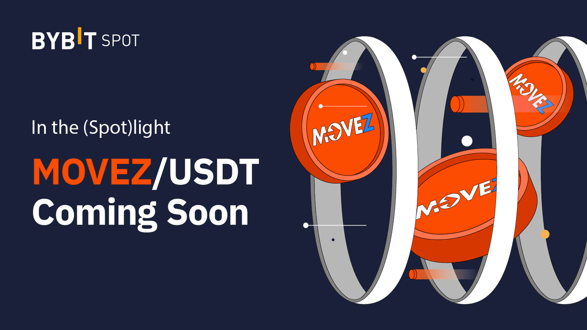 Bybit_Official's tweet photo. 🔥 Bybit is excited to announce that MoveZ ( $MOVEZ ) will be LIVE for Spot Trading on June 10th! @Movez_app

🏃‍♂️ #MoveZ is a #Web3 app developed to encourage a healthy lifestyle for everyone. As long as your body is moving, you're earning! 

👀 Stay Tuned and #MoveToEarn! https://t.co/U3vSnYbZa4