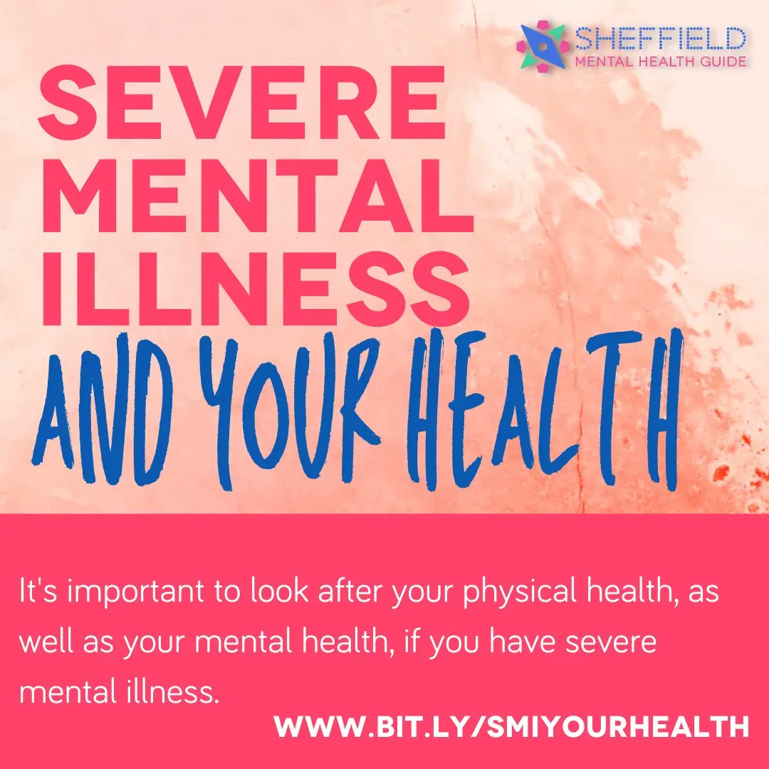 Our physical health &amp; mental health are interlinked. We have co-designed some web pages that focus on information about our physical health &amp; reasonable adjustments that can be made at health appointments for people living with severe mental illness:
bit.ly/SMIyourhealth