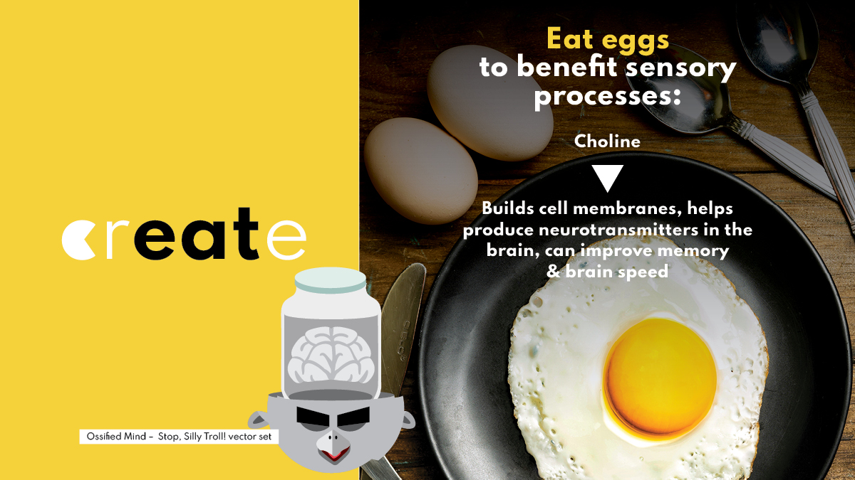 Create_With_CT's tweet photo. It’s not a yolk: eating eggs can benefit sensory processes.

Check out how creative eggheads are made here …

#superfoods #creativity #feedcreativity #brainfood #feedyourbrain #boostcreativity #inspiration #eggs #vectorart https://t.co/1DiNLLLPdY