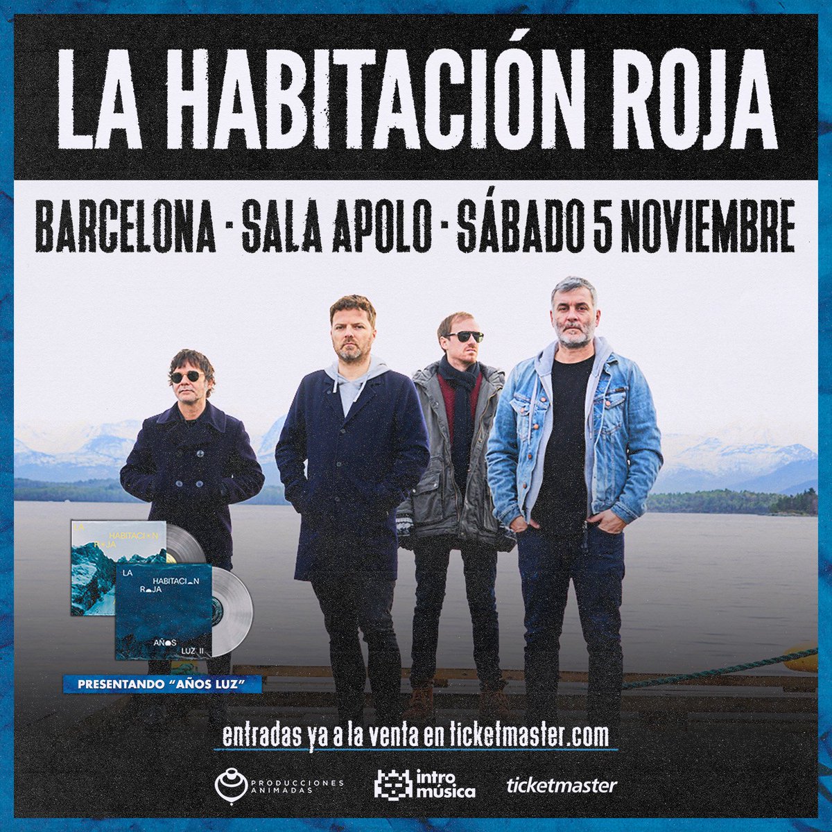 El 5 de noviembre <a href="/lahabitacionroj/">La Habitación Roja</a>  vuelven por fin en directo a Barcelona para presentar en @Sala_Apolo  sus últimos trabajos "Años Luz I" y "Años Luz II" junto a sus mejores hits. Entradas ya a la venta en:
ticketmaster.es/event/31579