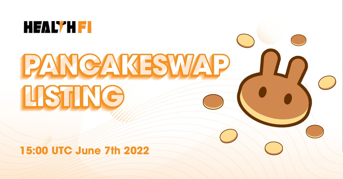 HealthFiApp's tweet photo. 🌞PANCAKESWAP LISTING TIME IS SET

⏰ PCS Listing time:  15:00 UTC June 7th 2022

🎷IDO Fairlaunch link: https://t.co/PvpIiiNbgL

🤩HealthFi IDO FairLaunch on PinkSale runs from 14:00 UTC June 4th 2022 to 14:00 UTC June 7th 2022. Do not miss out this time to own our token! https://t.co/nsSHLOvuPe