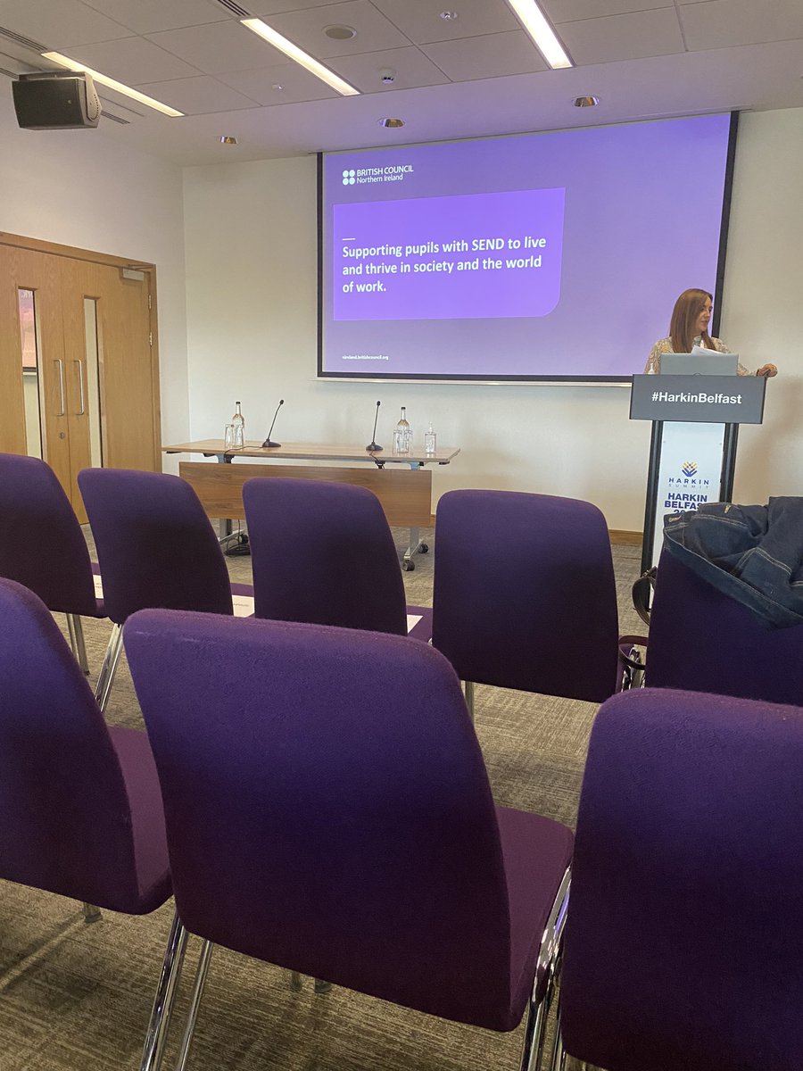 APNI_Ability's tweet photo. We’re now attending our first breakout session, Hosted by the British Council Northern Ireland.

“Supporting pupils with SEND to live and thrive in society and the world of work”

#HarkinBelfast https://t.co/0qdgYQ6U8b